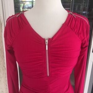 Linea Domani Fantástico Size S Zipper Long Sleeve‎ Shirt